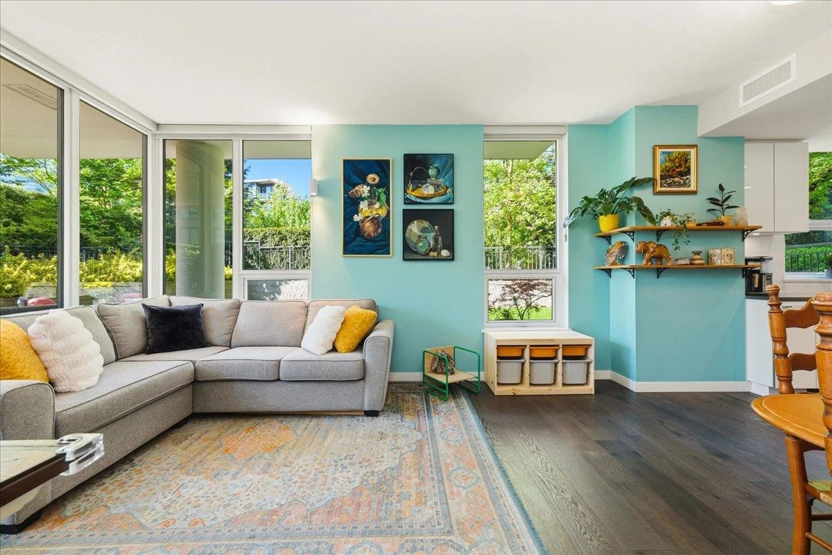 Living Room Photo of 103 3487 Binning Road, Vancouver, BC