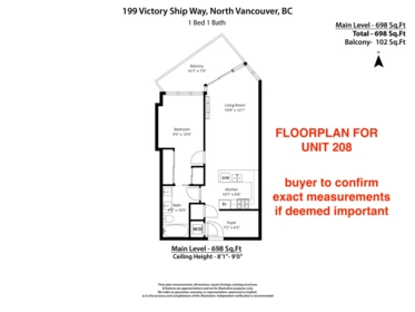 Bedroom 2 Photo of 808 199 Victory Ship Way, North Vancouver, BC