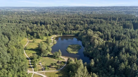 Aerial View of 502 13978 Fraser Highway, Surrey, BC