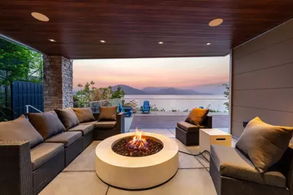 Aerial View of 53 Brunswick Beach Road, Lions Bay, BC