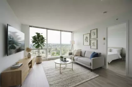 Living Room Photo of 2410 13618 100 Avenue, Surrey, BC