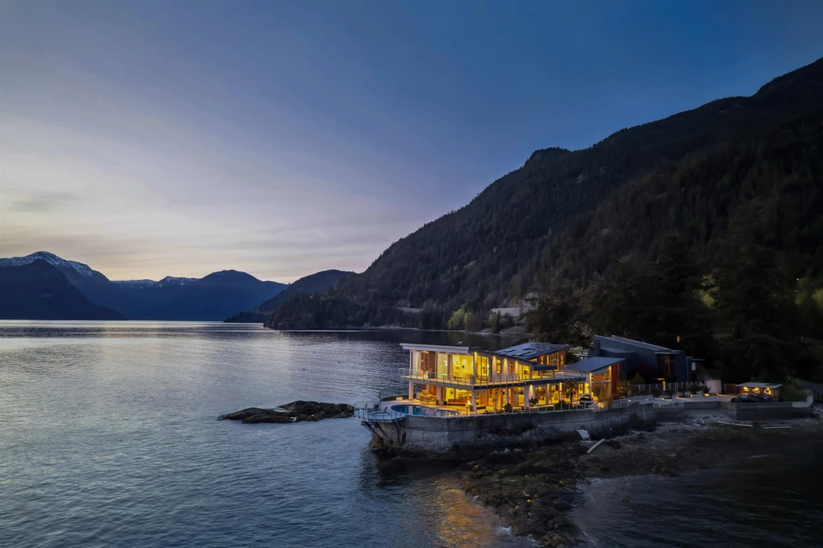 Aerial View of 15 Brunswick Beach Road, Lions Bay, BC