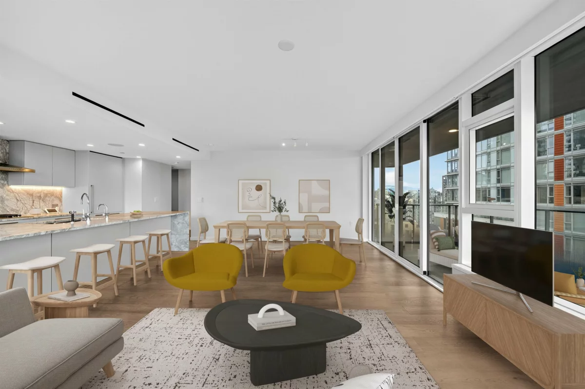 Living Room Photo of 2403 1335 Howe Street, Vancouver, BC