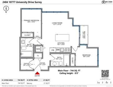 Hallway Photo of 2404 10777 University Drive, Surrey, BC
