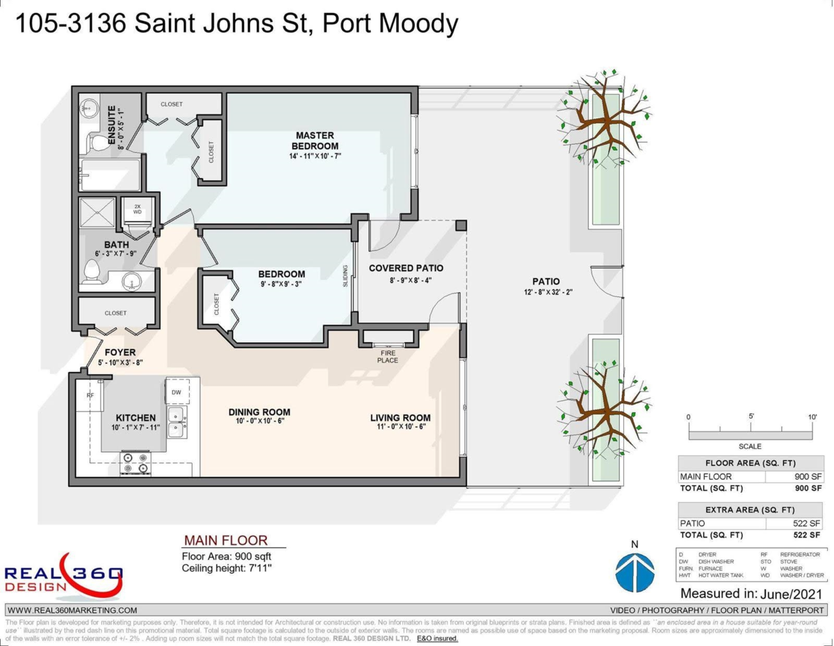 Exterior Rear Photo of 105 3136 St Johns Street, Port Moody, BC