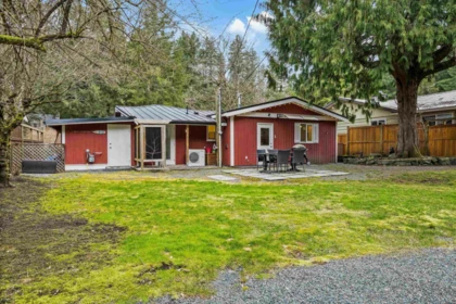 Aerial View of 649 Mountain View Road, Cultus Lake, BC