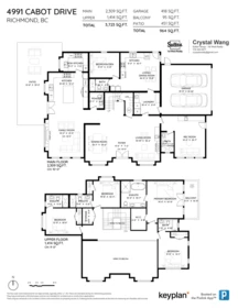 Aerial View of 4991 Cabot Drive, Richmond, BC