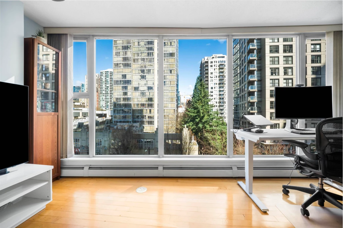 Living Room Photo of 702 1008 Cambie Street, Vancouver, BC