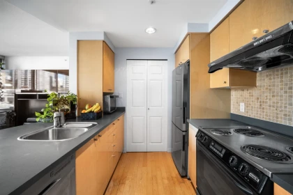 Kitchen Island Photo of 702 1008 Cambie Street, Vancouver, BC