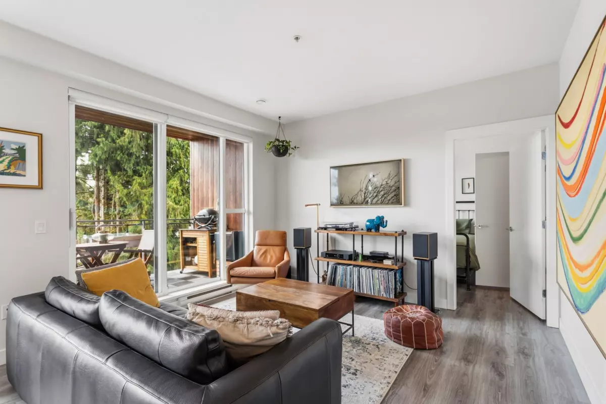 Family Room Photo of 407 1327 Draycott Road, North Vancouver, BC