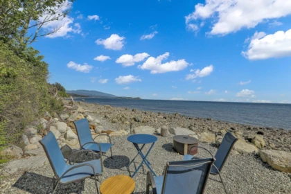 Aerial View of 7811 Redrooffs Road, Halfmoon Bay, BC