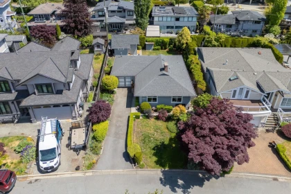 Aerial View of 3248 Beverley Crescent, North Vancouver, BC