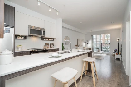 Kitchen Island Photo of 213 618 Como Lake Avenue, Coquitlam, BC
