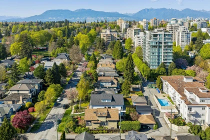 Aerial View of 1 6040 Larch Street, Vancouver, BC