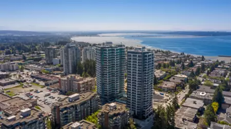 Aerial View of 206 1581 Foster Street, White Rock, BC