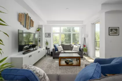 Living Room Photo of 111 747 E 3rd Street, North Vancouver, BC