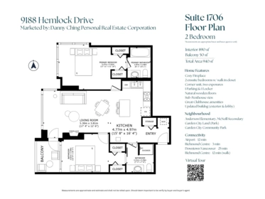 1706 9188 Hemlock Drive, Richmond, BC, Richmond — Apartment/Condo for sale