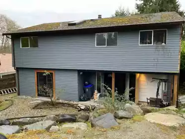 Front exterior of 5799 Anchor Road, Sechelt, BC