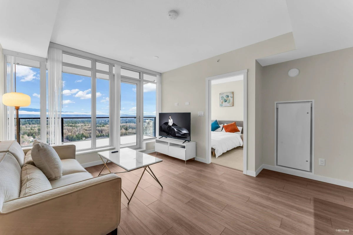 Living Room Photo of 3504 1182 Westwood Street, Coquitlam, BC