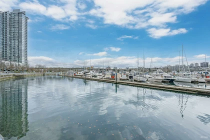 Aerial View of 1506 1199 Marinaside Crescent, Vancouver, BC