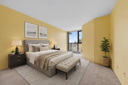Bedroom 3 Photo of 909 2733 Chandlery Place, Vancouver, BC
