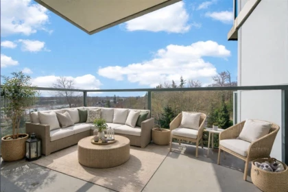 Outdoor Patio Photo of 909 2733 Chandlery Place, Vancouver, BC