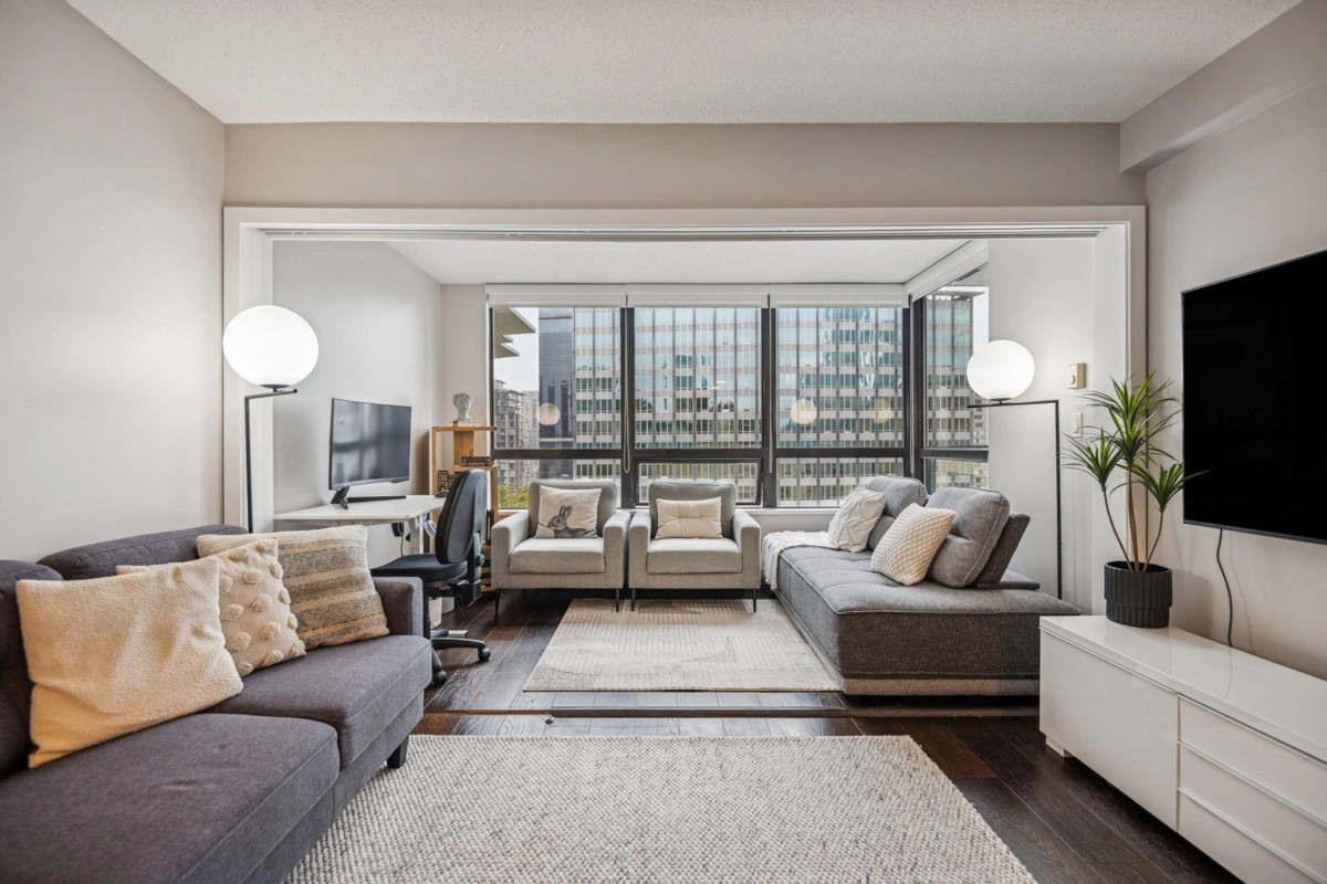 Living Room Photo of 2205 938 Smithe Street, Vancouver, BC