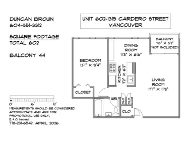 Entry Foyer Photo of 602 1315 Cardero Street, Vancouver, BC
