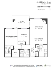 Entry Foyer Photo of 109 2965 Horley Street, Vancouver, BC