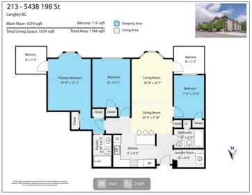 Basement Recreation Room Photo of 213 5438 198 Street, Langley, BC