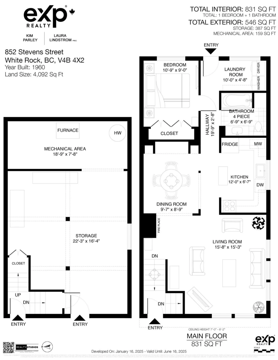 Exterior Rear Photo of 852 Stevens Street, White Rock, BC