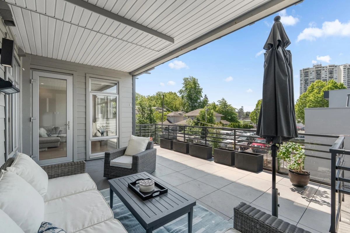 Exterior Rear Photo of 206 1591 Bowser Avenue, North Vancouver, BC
