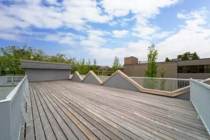 Aerial View of 402 624 Agnes Street, New Westminster, BC