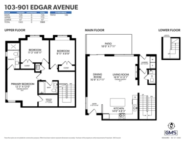 Basement Recreation Room Photo of 103 901 Edgar Avenue, Coquitlam, BC