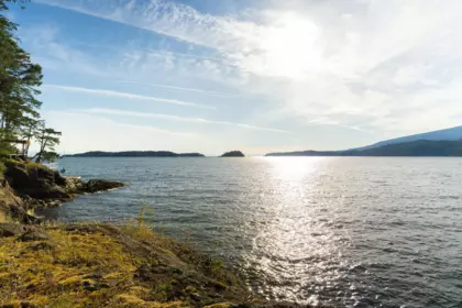 Aerial View of 990 Windjammer Road, Bowen Island, BC