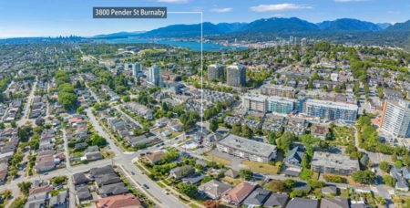 Aerial View of 1 3800 Pender Street, Burnaby, BC