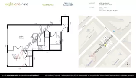Primary Bedroom Photo of 905 819 Hamilton Street, Vancouver, BC