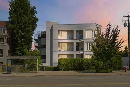 Aerial View of 402 3505 W Broadway, Vancouver, BC
