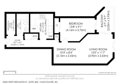 Garage Interior Photo of 402 3505 W Broadway, Vancouver, BC