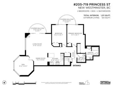 Exterior Rear Photo of 205 719 Princess Street, New Westminster, BC