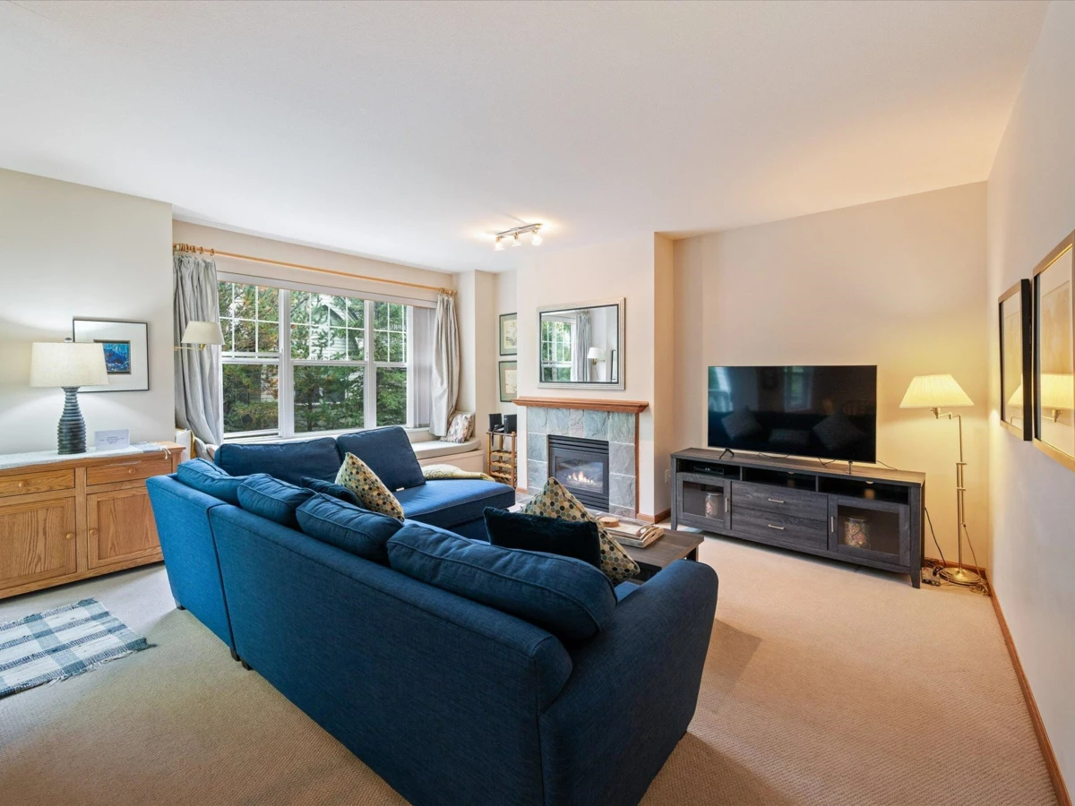 Living Room Photo of 203 3300 Ptarmigan Place, Whistler, BC
