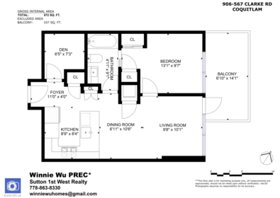 906 567 Clarke Road, Coquitlam, BC, Coquitlam — Apartment/Condo for sale