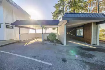 Aerial View of 5482 Hill Road, Sechelt, BC