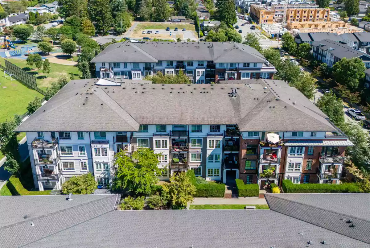 Exterior Rear Photo of 207 553 Foster Avenue, Coquitlam, BC
