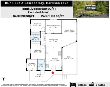 Aerial View of BLK A DL 13 Cascade Bay, Harrison Hot Springs, BC