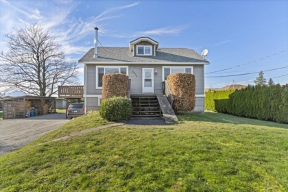 Front exterior of 9227 Annis Road, Rosedale, BC