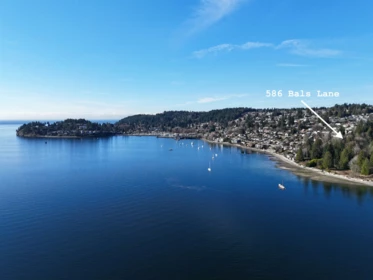 Aerial View of 586 Bals Lane, Gibsons, BC