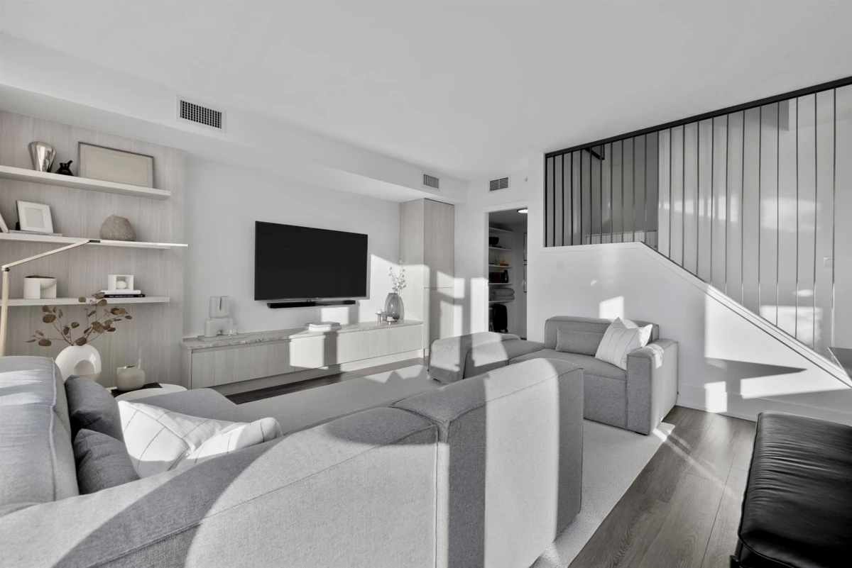 Living Room Photo of 713 1887 Crowe Street, Vancouver, BC
