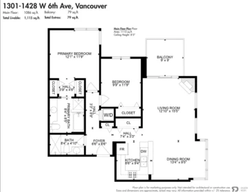 Outdoor Deck Photo of 1301 1428 W 6th Avenue, Vancouver, BC