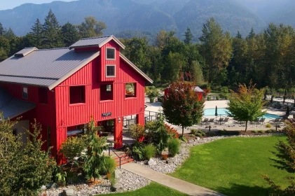 Aerial View of 43284 Water Mill Way, Lindell Beach, BC